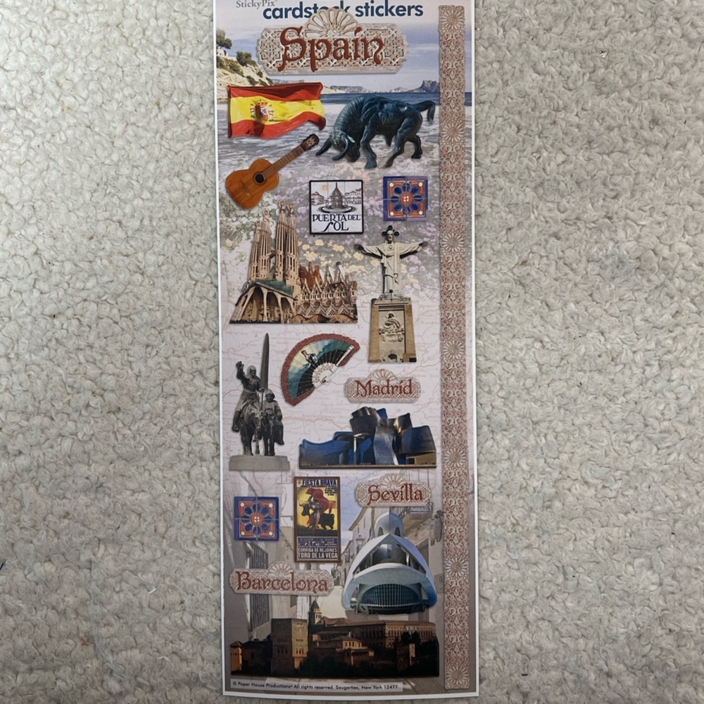 Paper House Travel Themed Cardstock Stickers Bundle of 10 Int'l Cities - Picture 11 of 11